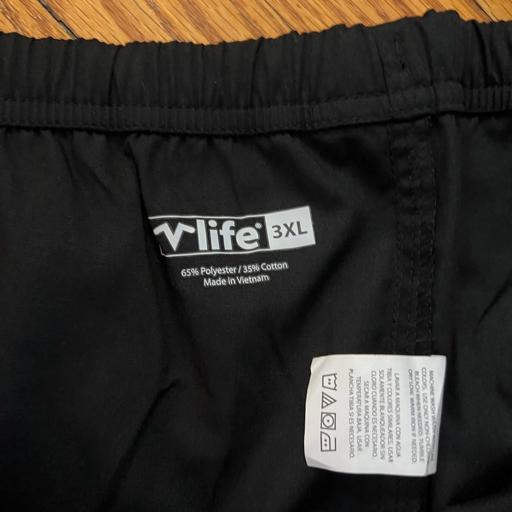 life Uniform Scrub bottoms draw string black size XXXL - Picture 3 of 6